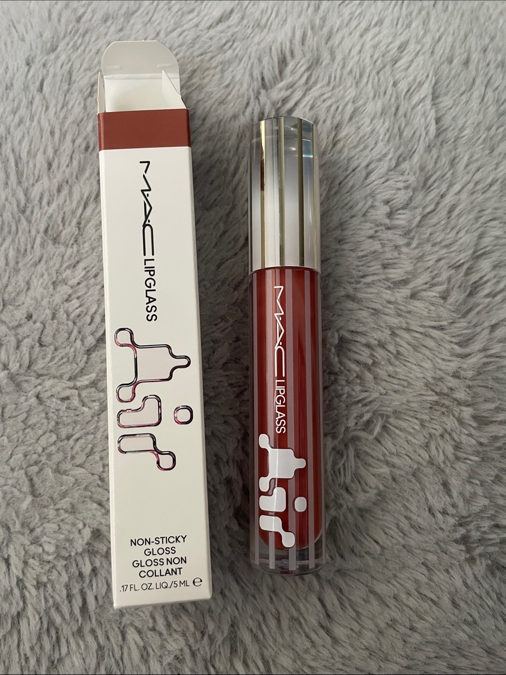 MAC Cosmetics Lipglass Lip Gloss in Deep Red